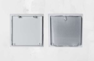 Imagen posterior de trampillas metálicas