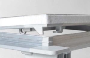 Vista apertura de trampilla para pladur rectangular